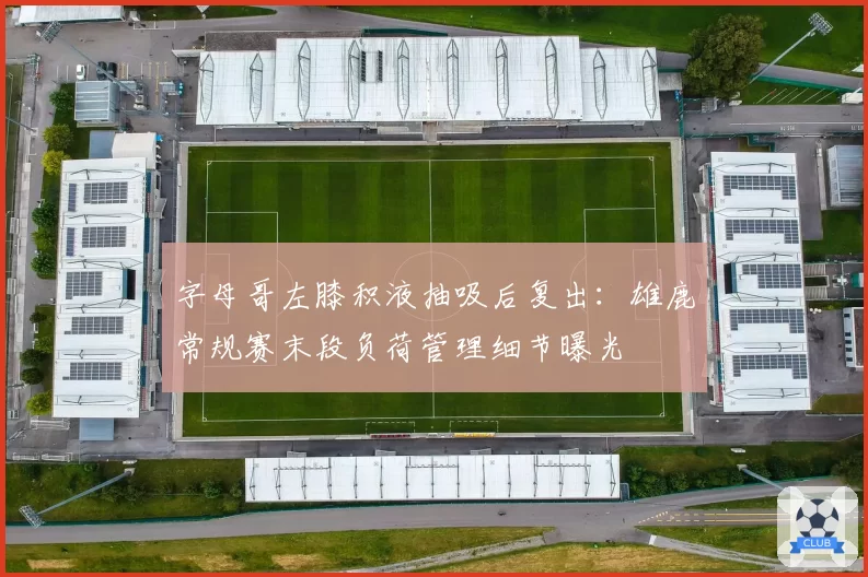 字母哥左膝积液抽吸后复出：雄鹿常规赛末段负荷管理细节曝光